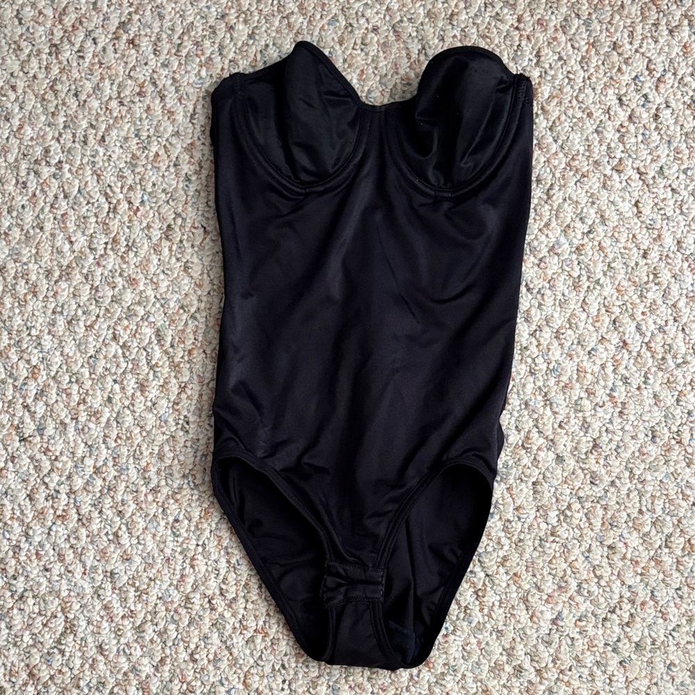 Flexees Black Shapewear Bodysuit